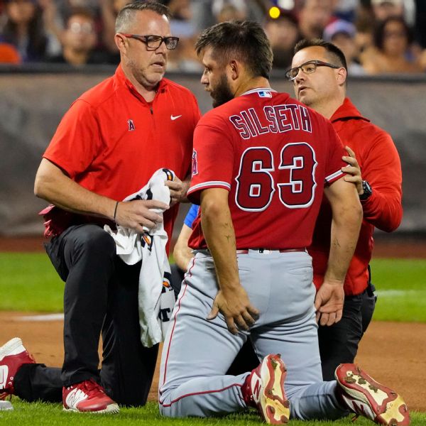 Angels’ Silseth taken to hospital after exiting start