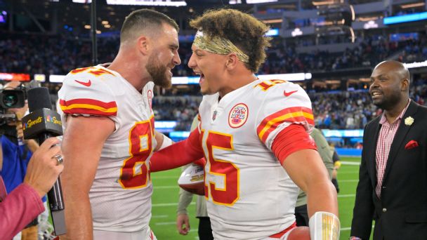 Travis Kelce's injury is uncharted territory for Patrick Mahomes