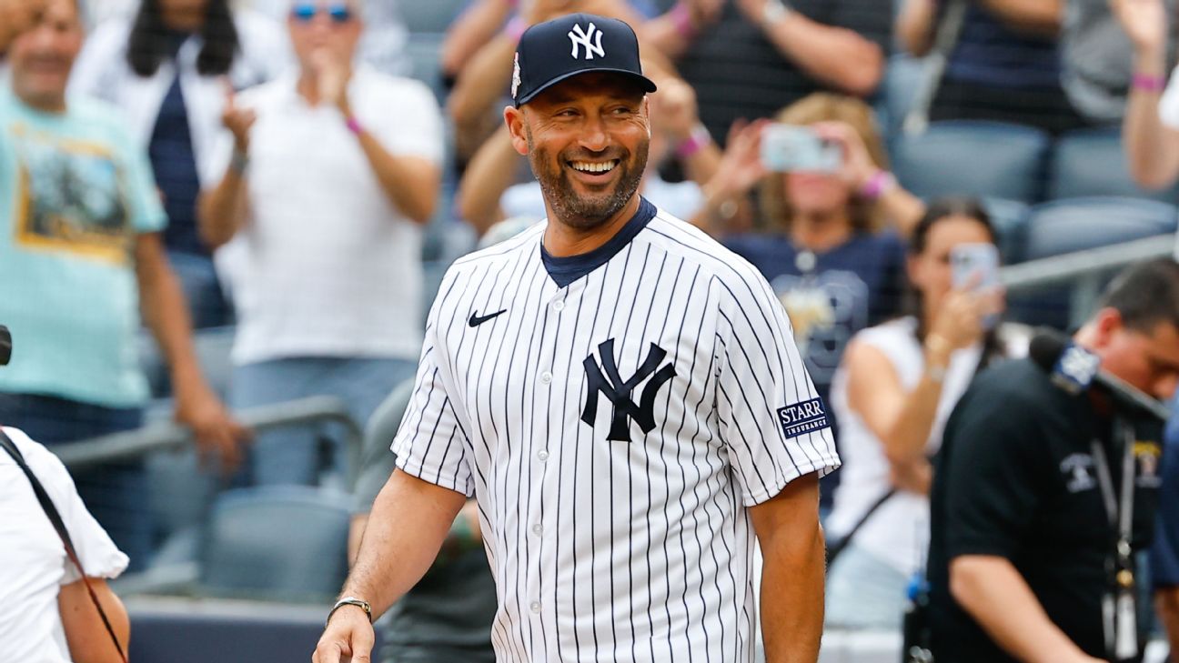 Derek Jeter, Core Four at Yankees' Old Timers' Day