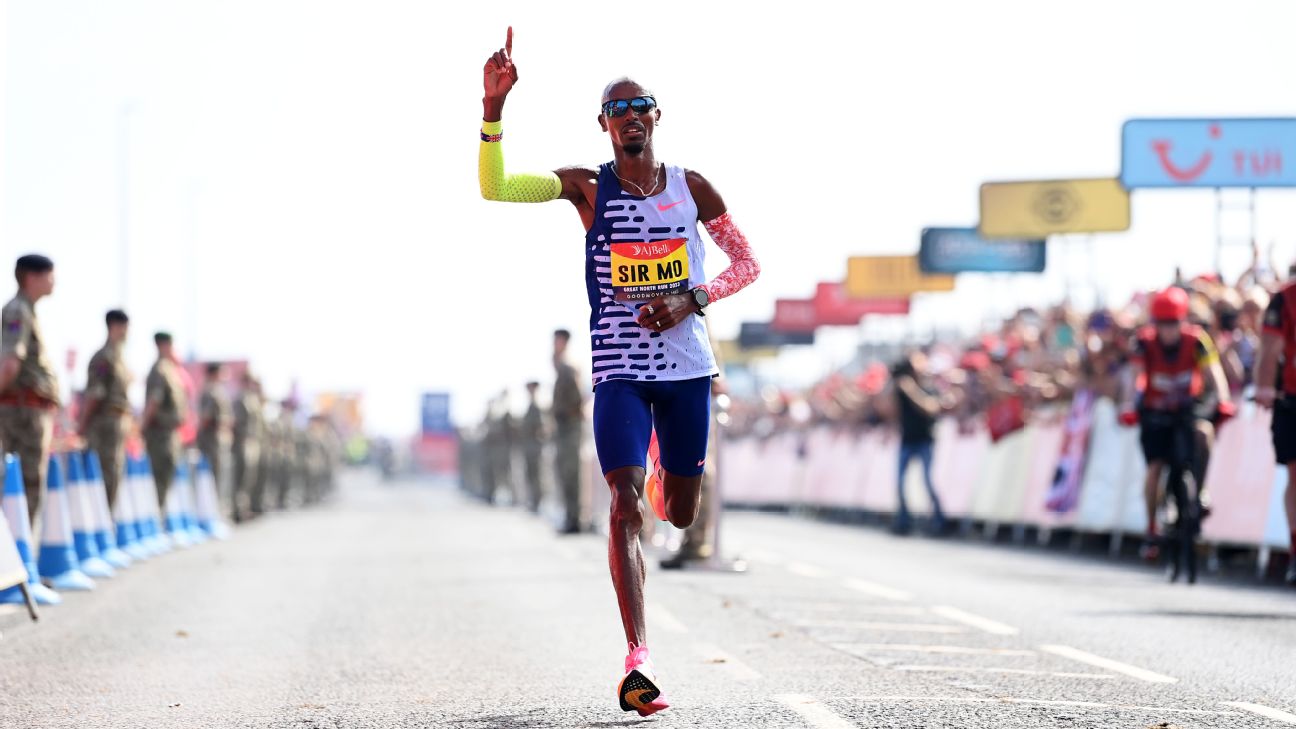 Farah finishes fourth in competitive swan song