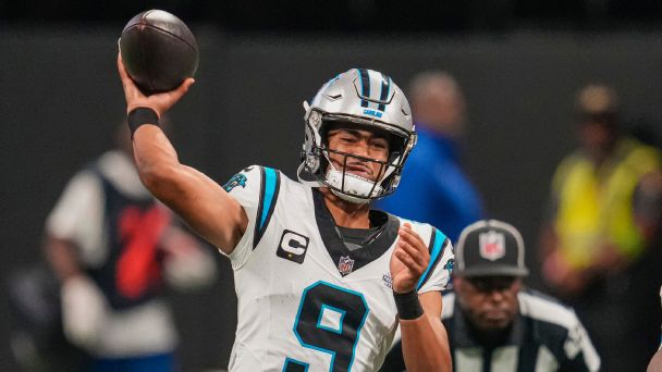 Panthers rookie Bryce Young finds Hayden Hurst for first NFL touchdown