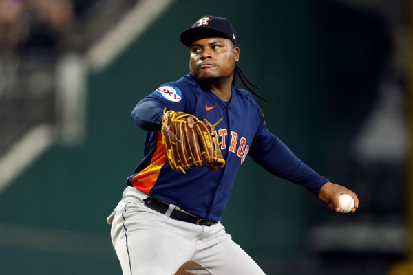 Astros name LHP Valdez as ALCS Game 2 starter