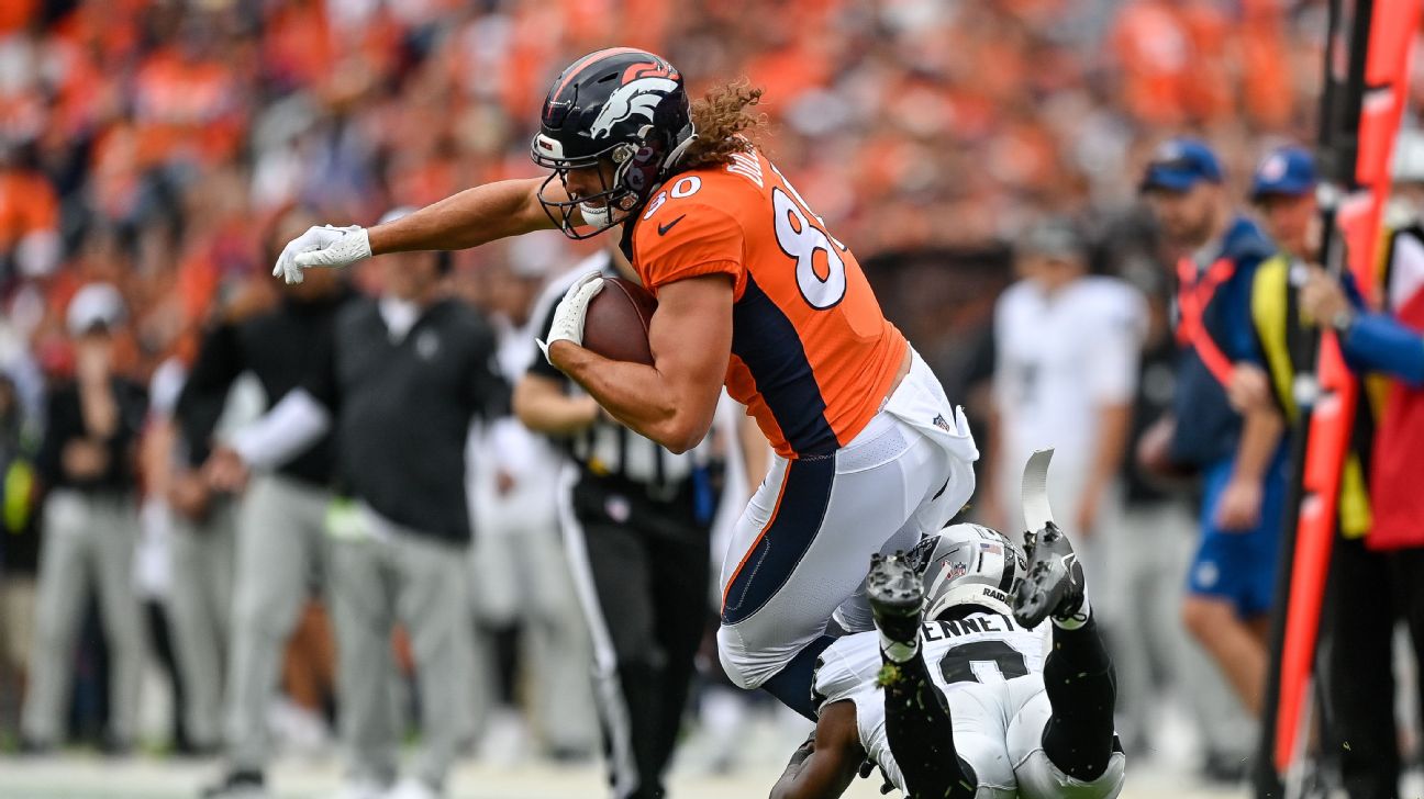 Broncos' Greg Dulcich expected to miss multiple weeks, source says