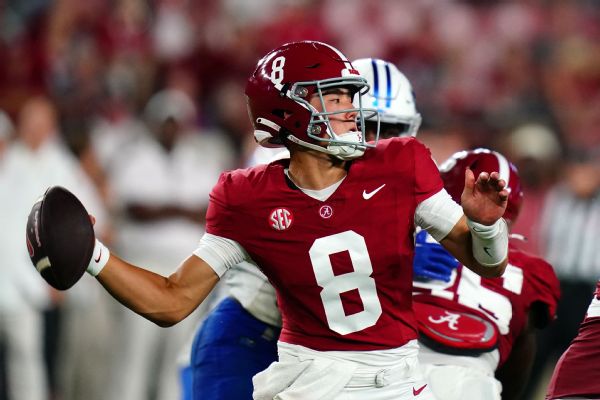 Sources: Alabama to start QB Buchner vs. USF