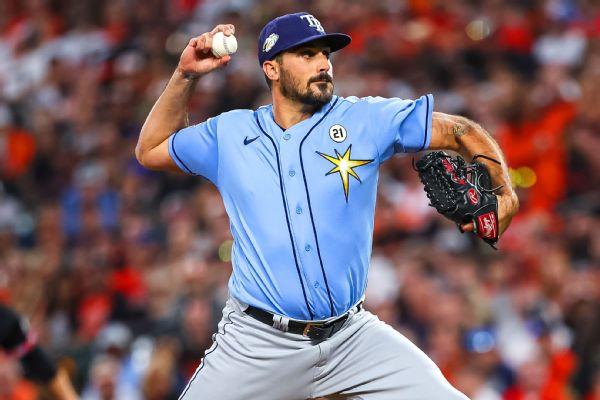 Rays place starter Eflin on IL, activate 2B Lowe