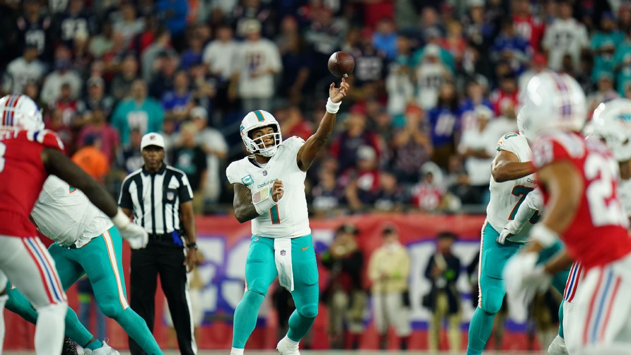 Dolphins' Tua talks practice INTs vs. Texans, offensive coming together