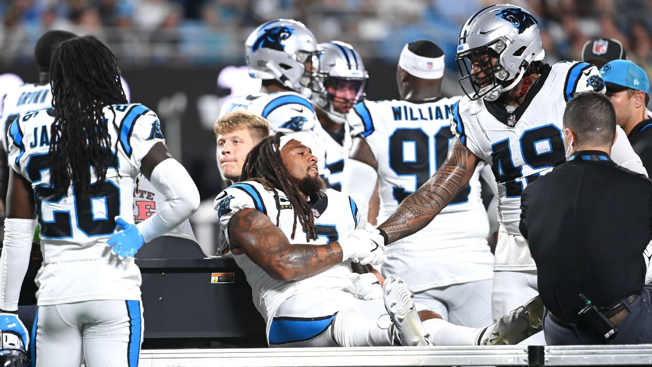 Panthers linebacker Shaq Thompson expected to miss remainder of season with  broken right leg