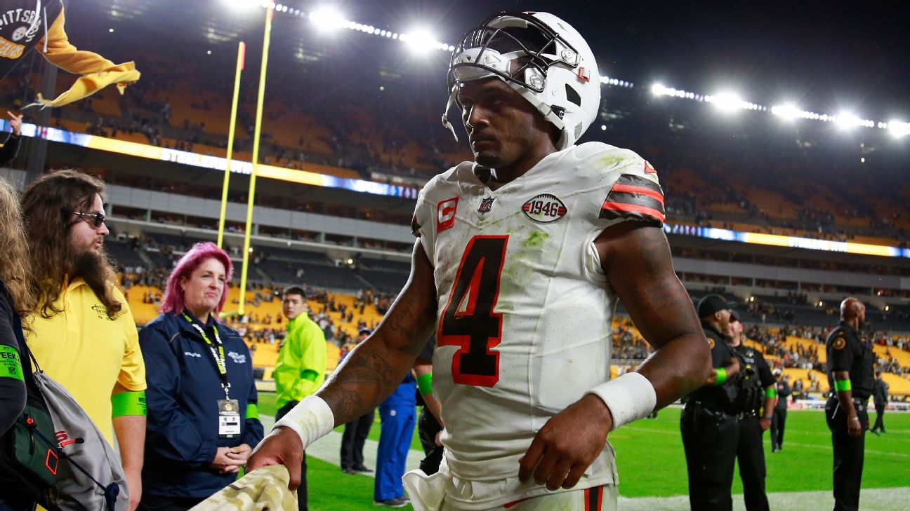 Deshaun Watson struggles in loss to Steelers; Browns need more after Nick  Chubb's season-ending injury