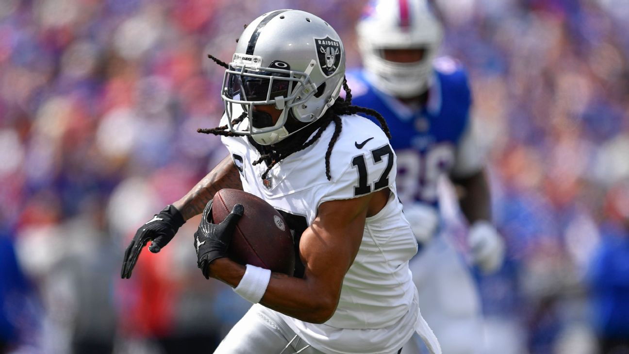 Raiders WR Davante Adams 'ready to roll'; Tyree Wilson off NFI - ESPN