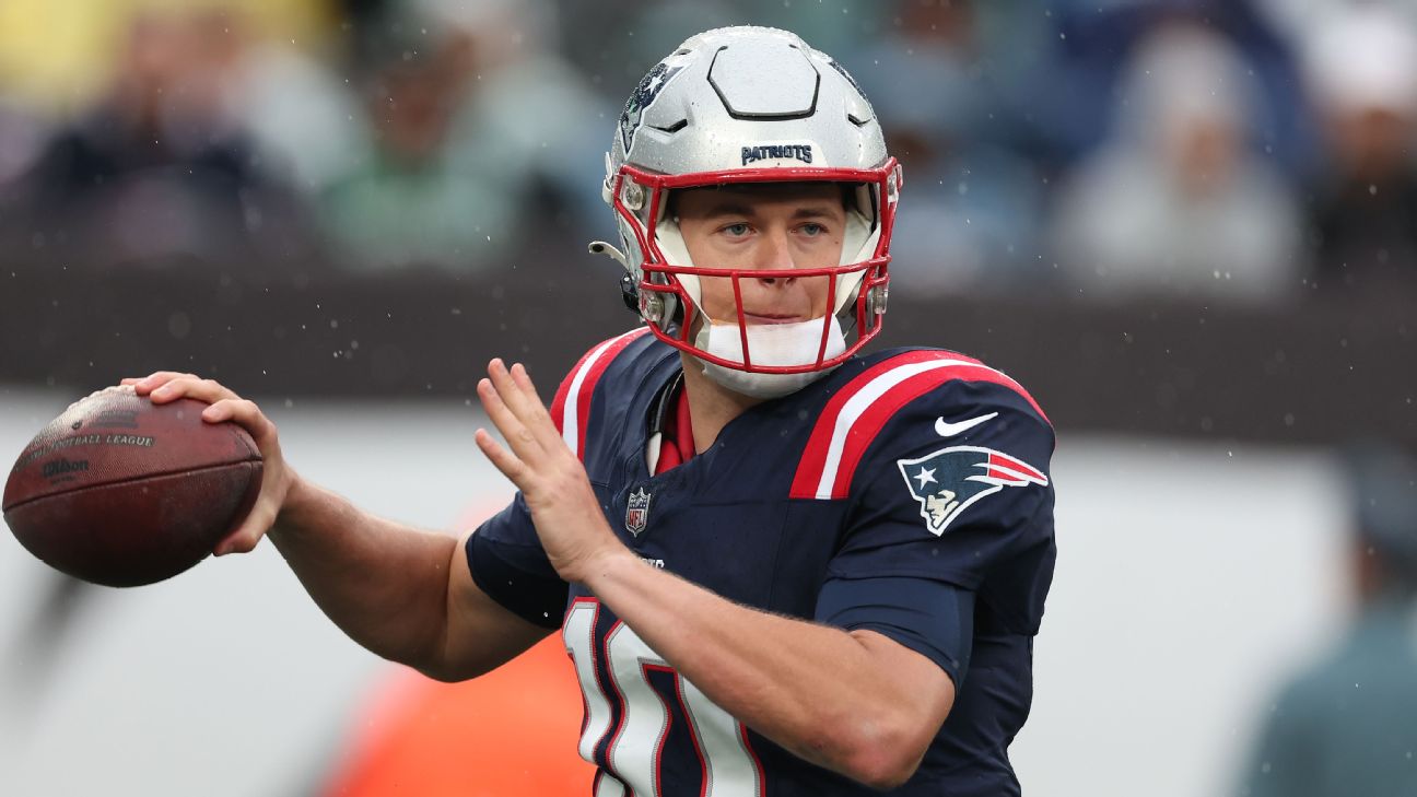 Patriots QB Bailey Zappe not worried about batted balls being an issue