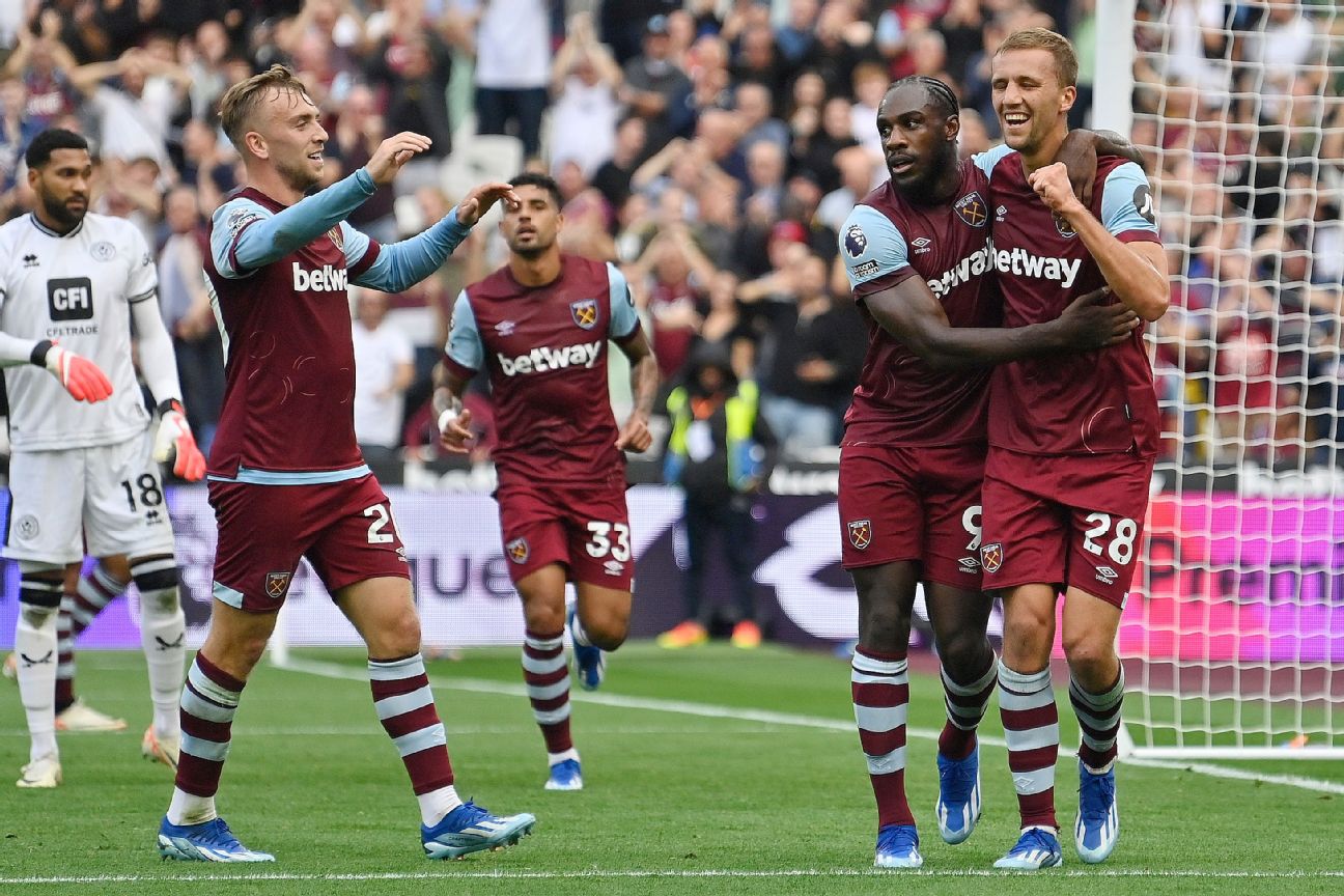 West Ham United 2-0 Sheffield United (1 Oct, 2023) Game Analysis - - ESPN  (SG)