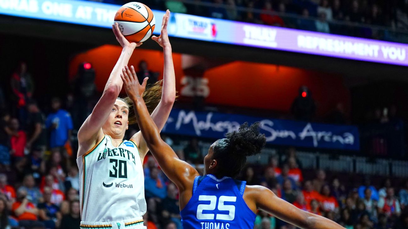 Aces rout Liberty 104-76, take 2-0 series lead in WNBA Finals