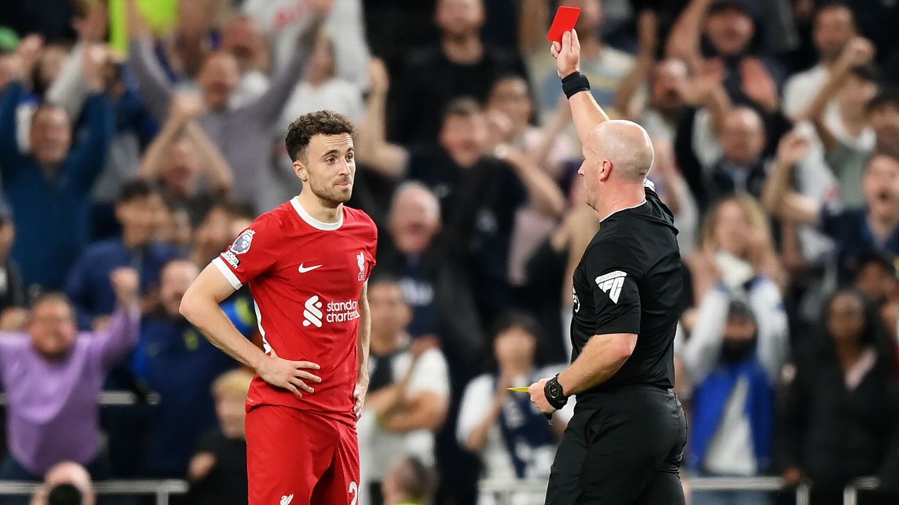 Jota red card at Spurs was incorrect, panel says