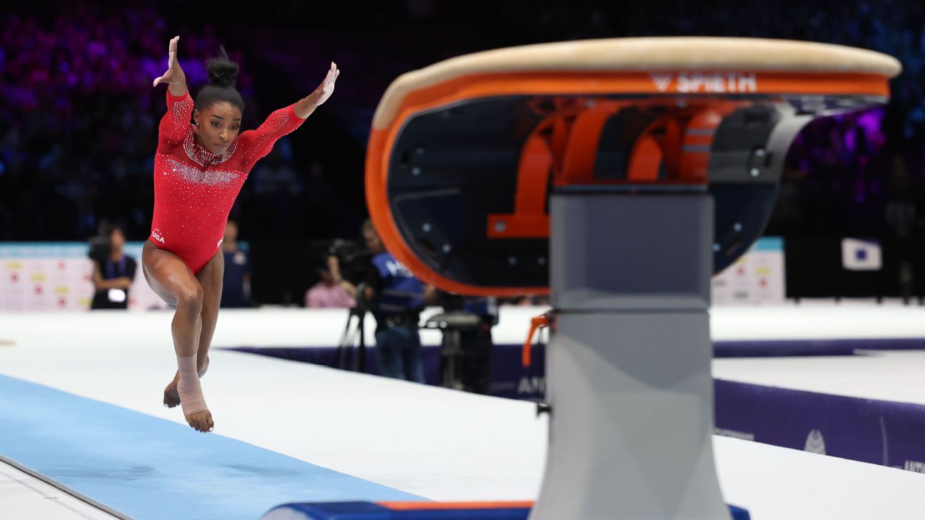 Andrade wins vault to deny Biles another gold