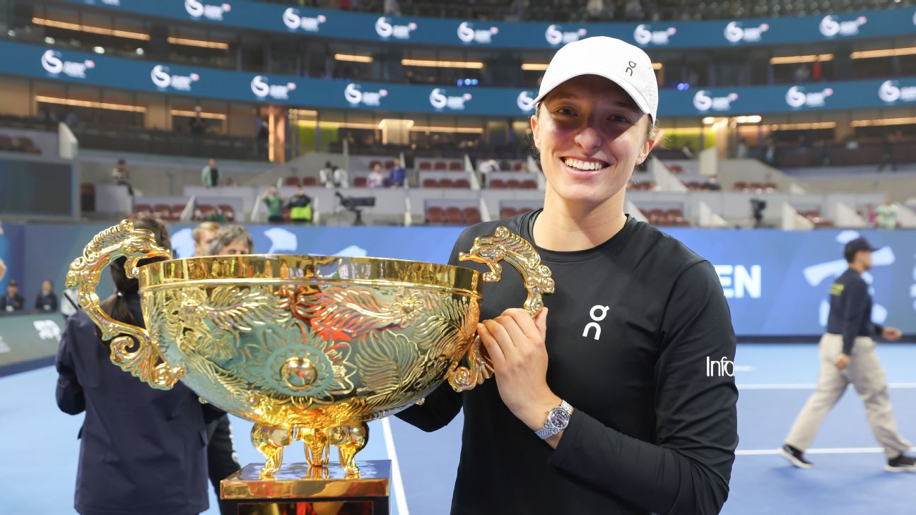 Swiatek wins China Open; Korda ousts Medvedev