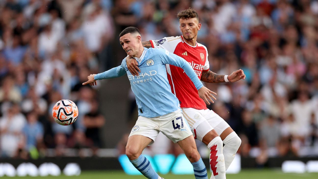 Follow live: Man City, Arsenal meet in clash of Premier League title rivals
