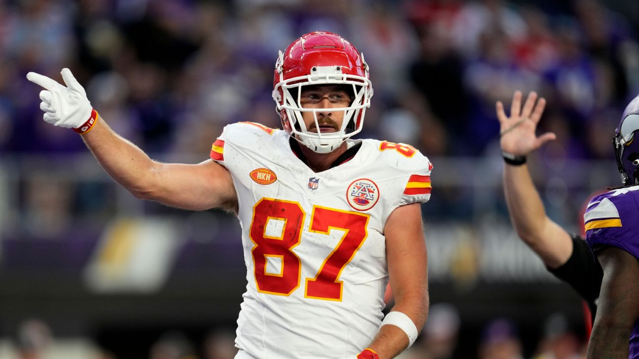 Source - Chiefs TE Travis Kelce (back) expected to play - ESPN