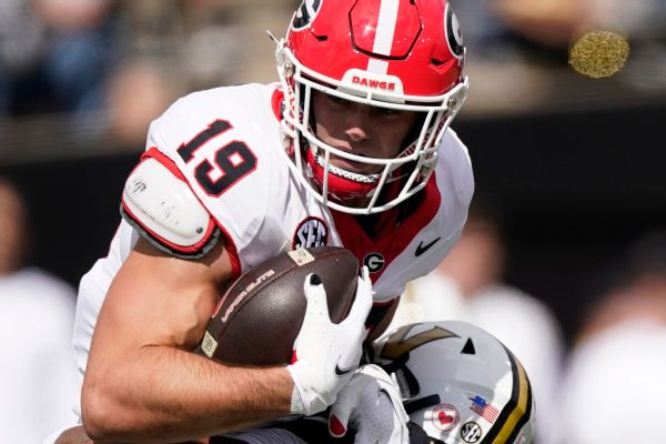 Georgia TE Bowers game-time call vs. Ole Miss www.espn.com – TOP