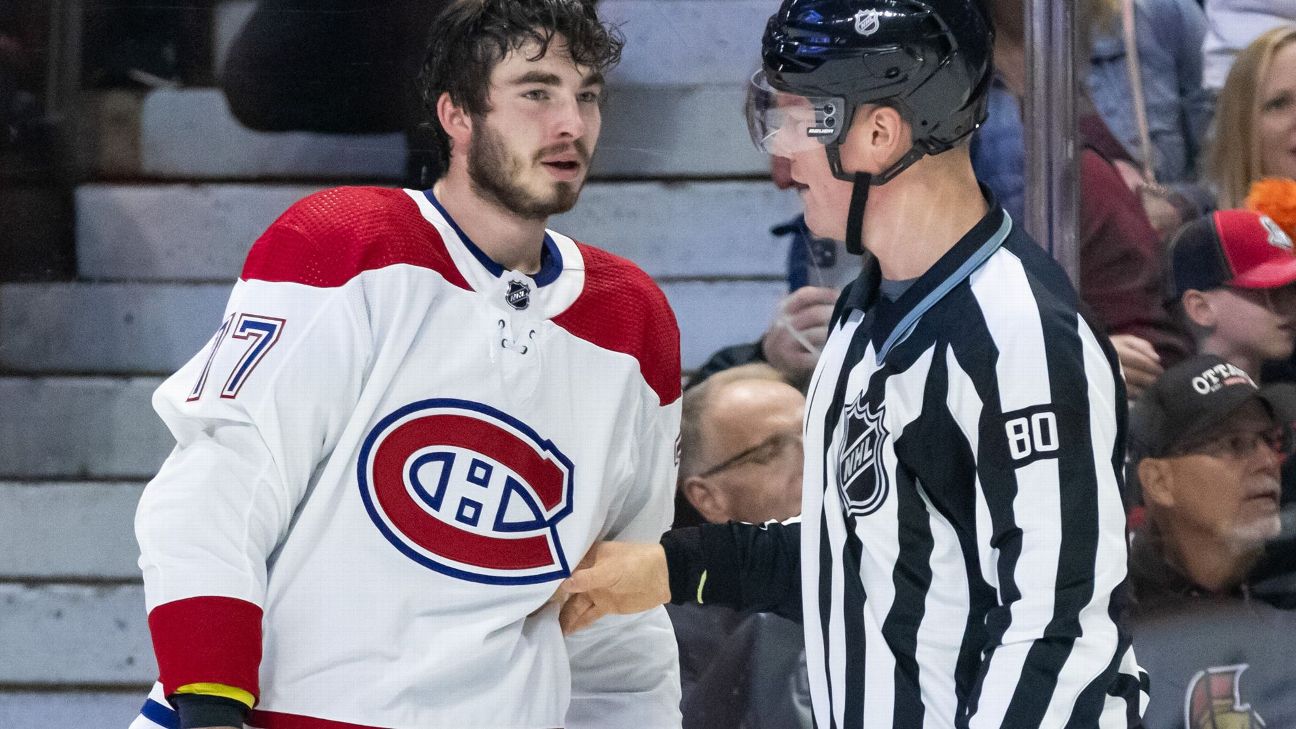 Canadiens' Dach exits early with lower-body injury vs. Blackhawks