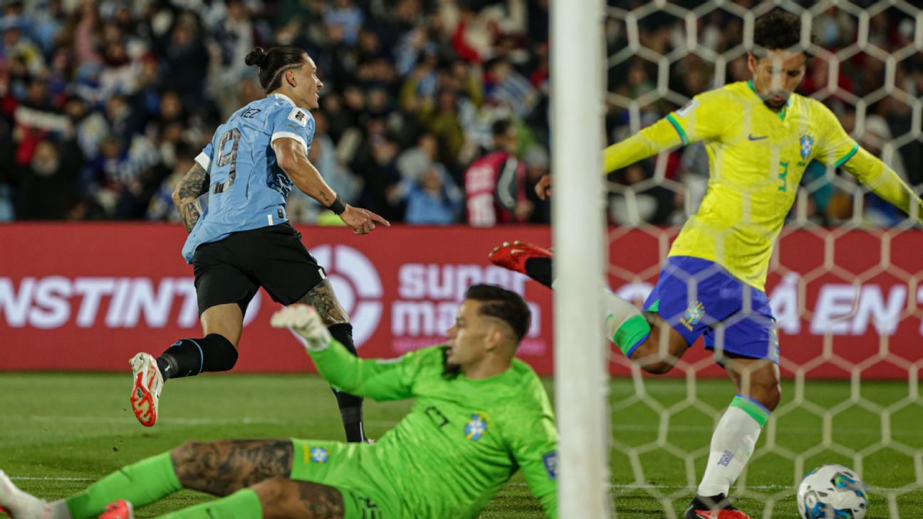 Uruguay 2-0 Brasil (17 de Oct., 2023) Resultado Final - ESPN DEPORTES