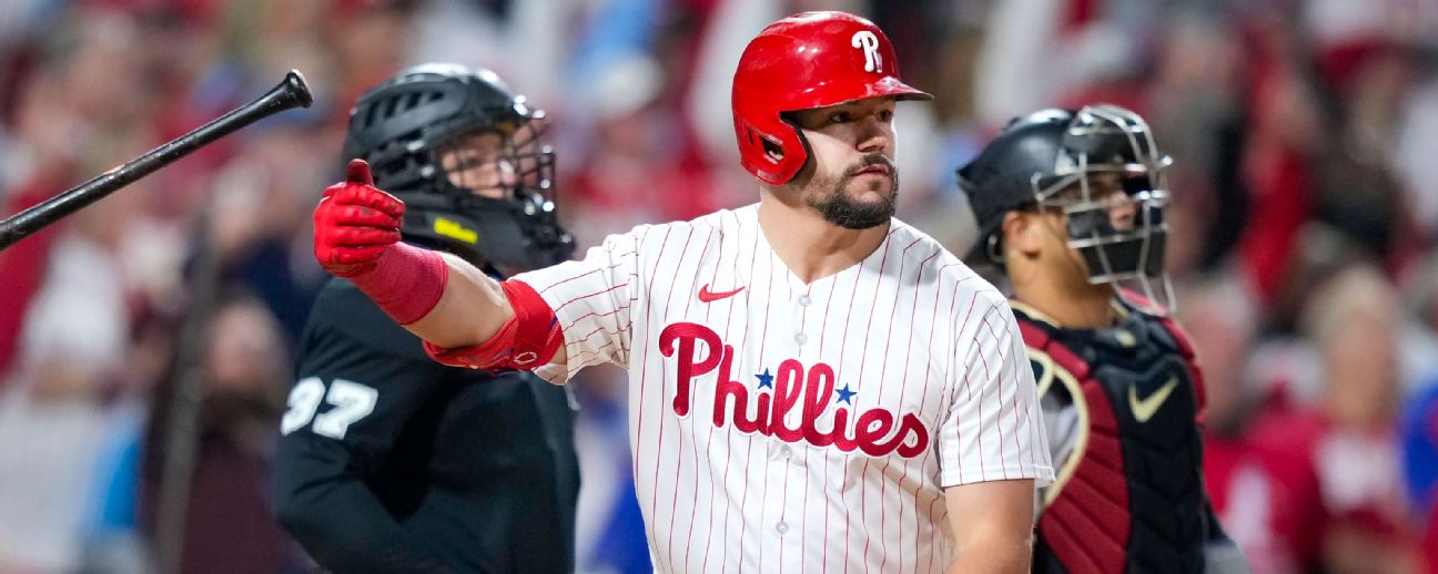 Kyle Schwarber homers twice, Phillies power past Arizona 10-0 in Game 2 of  NLCS