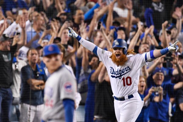 Justin Turner celebrates after hitting a three-run home run in the ninth inning during the 2017 NLCS. — Article image accompanying What is an MLB magic number? How to find them ahead of playoffs on WagerUp Sports News. Justin Turner celebrates after hitting a three-run home run in the ninth inning during the 2017 NLCS. — Article image accompanying What is an MLB magic number? How to find them ahead of playoffs on WagerUp Sports News.