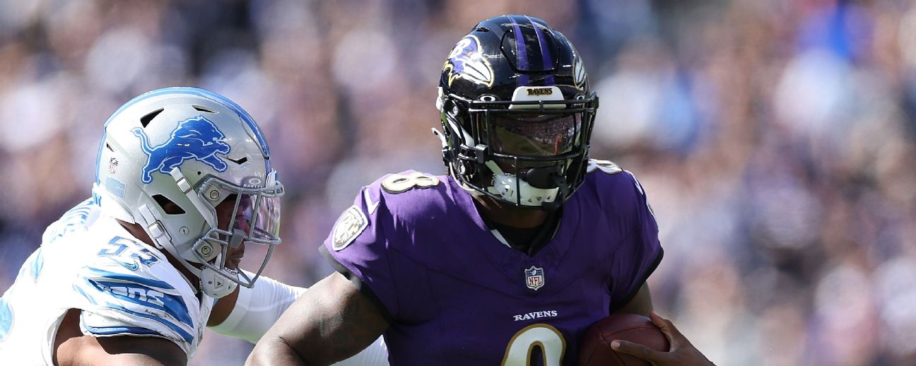 Lamar Jackson almost flawless as Ravens rout Lions 38-6 in a
