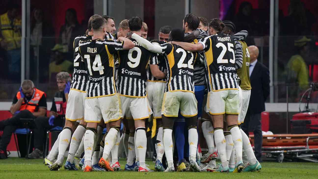 Juventus soccer team celebrate after winning the Italian Second