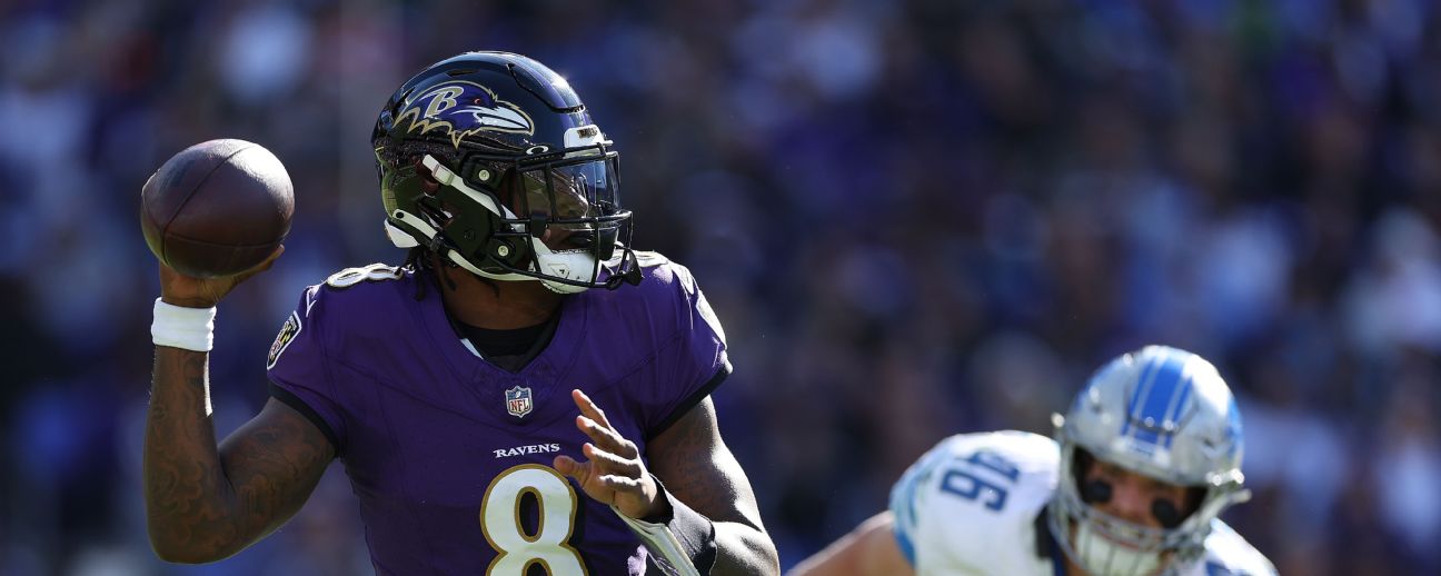 Ravens' Lamar Jackson records FOUR TDs and 357 yards in win vs. Lions, NFL  Highlights