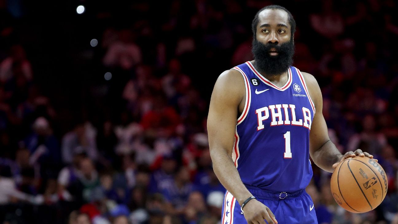 James Harden showed up in Philly last night wearing an usual