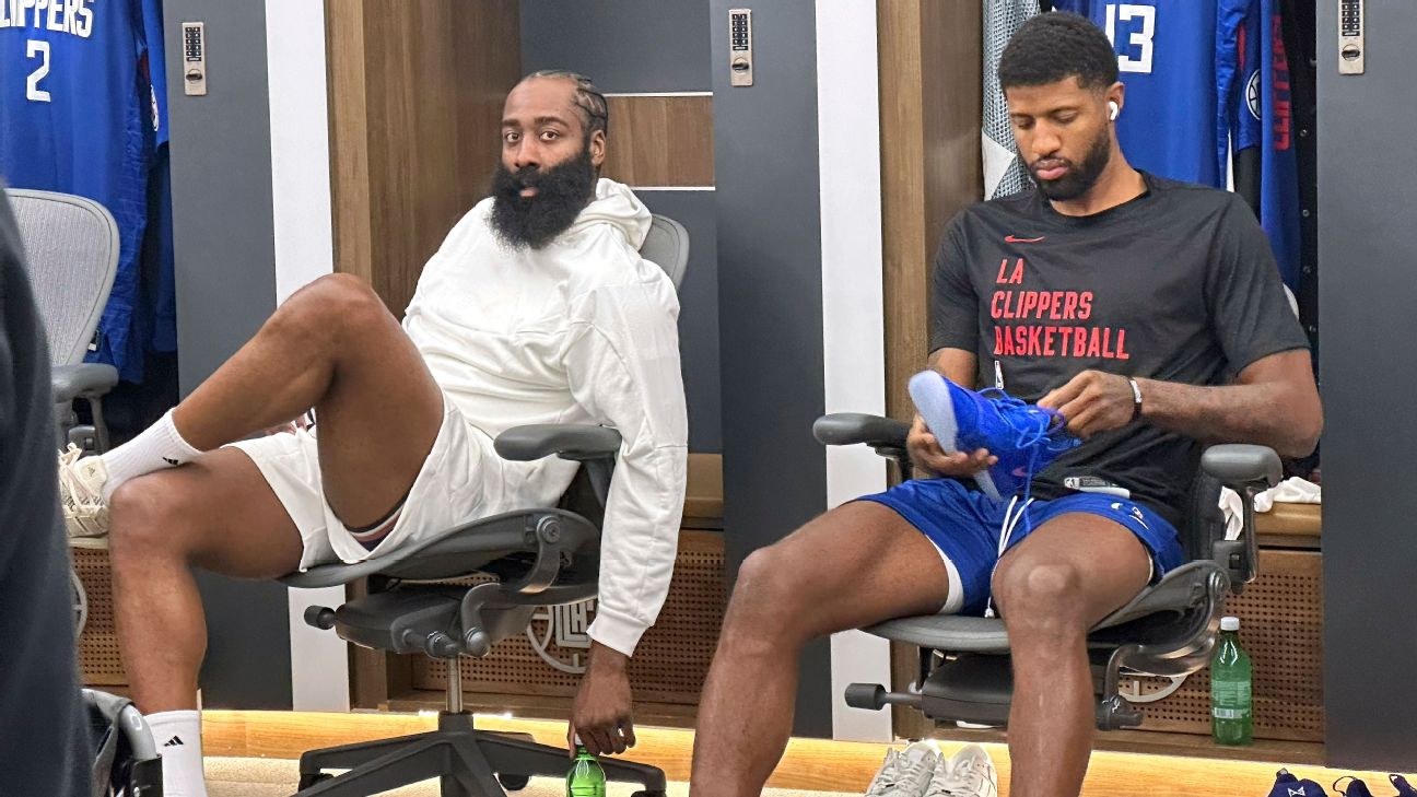 james harden  PJ Tucker : James Harden, PJ Tucker eases into Clippers  locker room ahead of Lakers clash