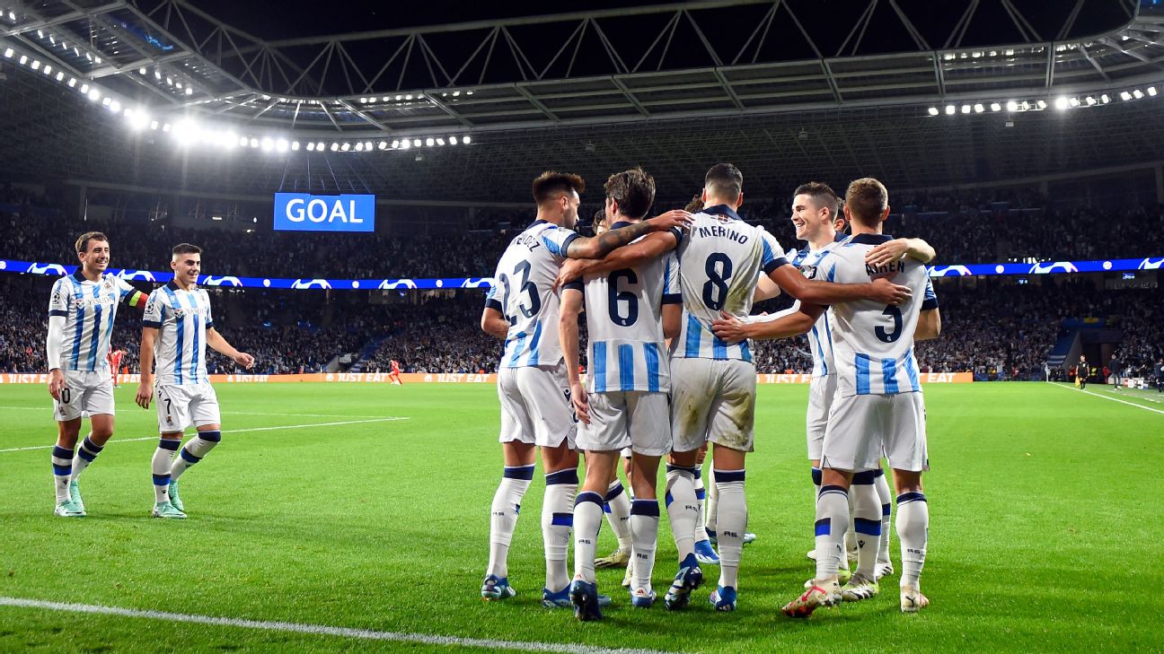 Real Sociedad beat Inter to 1st place in Champions League group