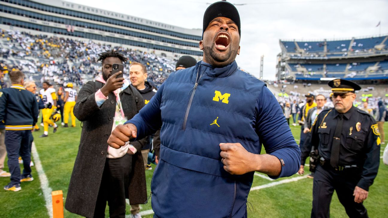 Michigan’s 24 hours of chaos: From Jim Harbaugh’s suspension to Sherrone Moore’s emotion