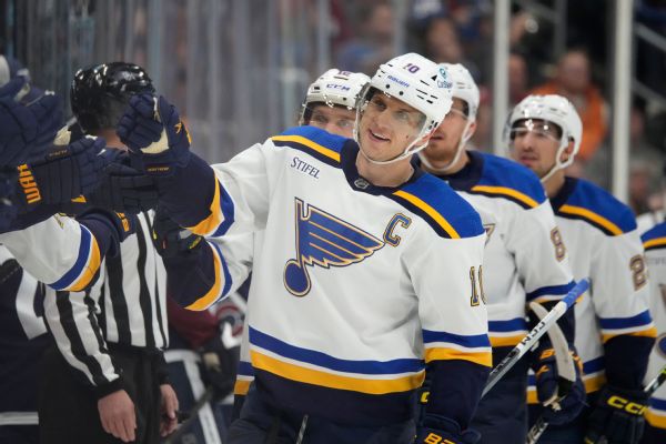 Blues get hat tricks from Schenn, Buchnevich