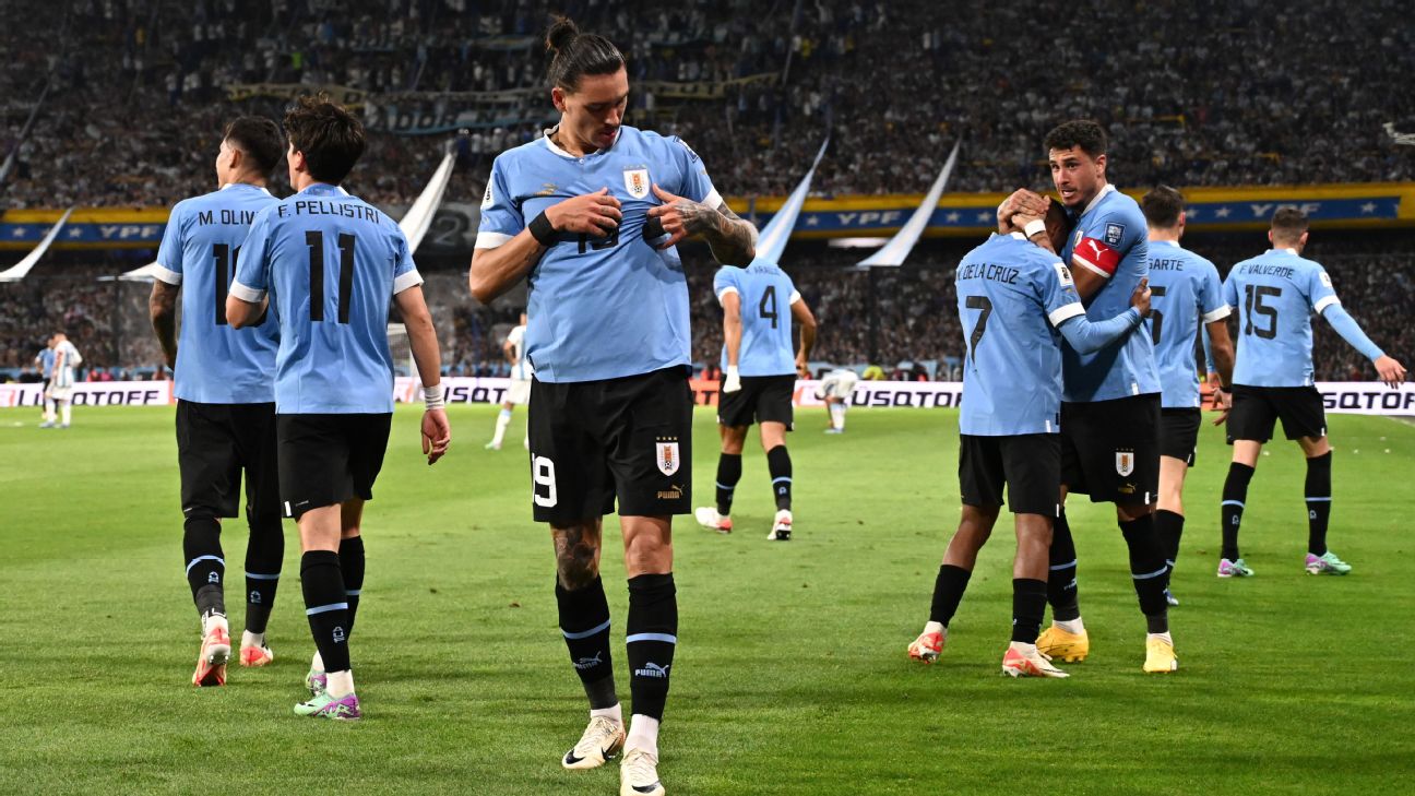 Uruguay hands Argentina 1st post-World Cup loss