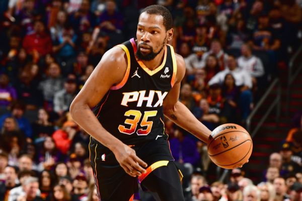 KD out vs. Warriors; Suns' Big 3 debut on hold