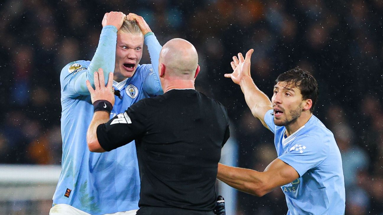 FA charges Man City, not Haaland for ref reaction