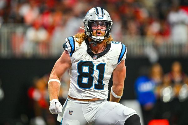 Panthers to put TE Hurst on IR after concussion