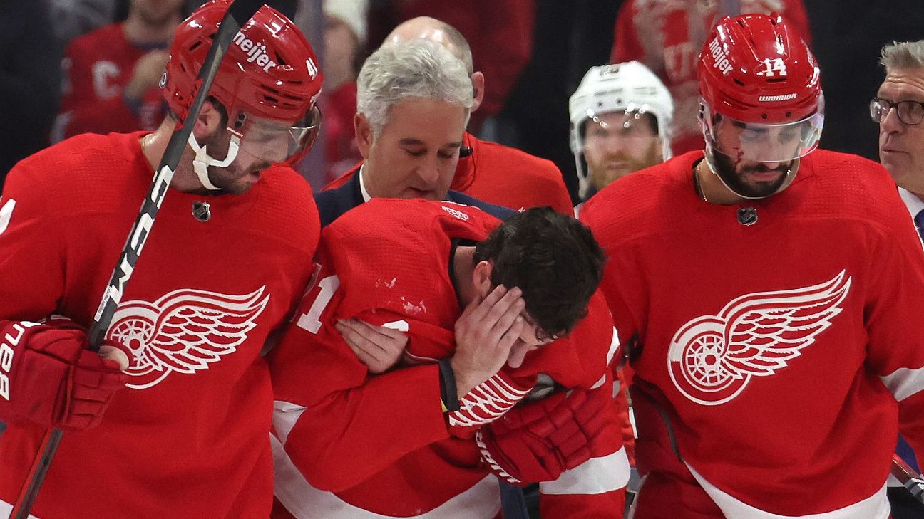 Red Wings forward David Perron suspended 6 games for cross-check on  Ottawa's Artem Zub - ABC News