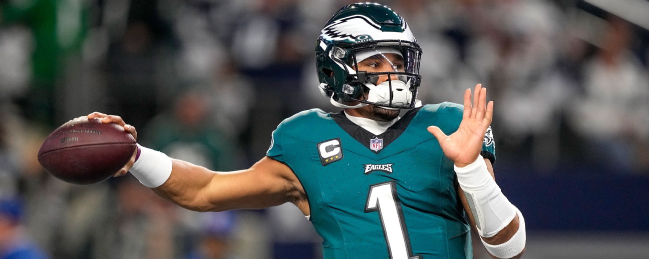 Jalen Hurts anota três touchdowns e lidera Philadelphia Eagles a