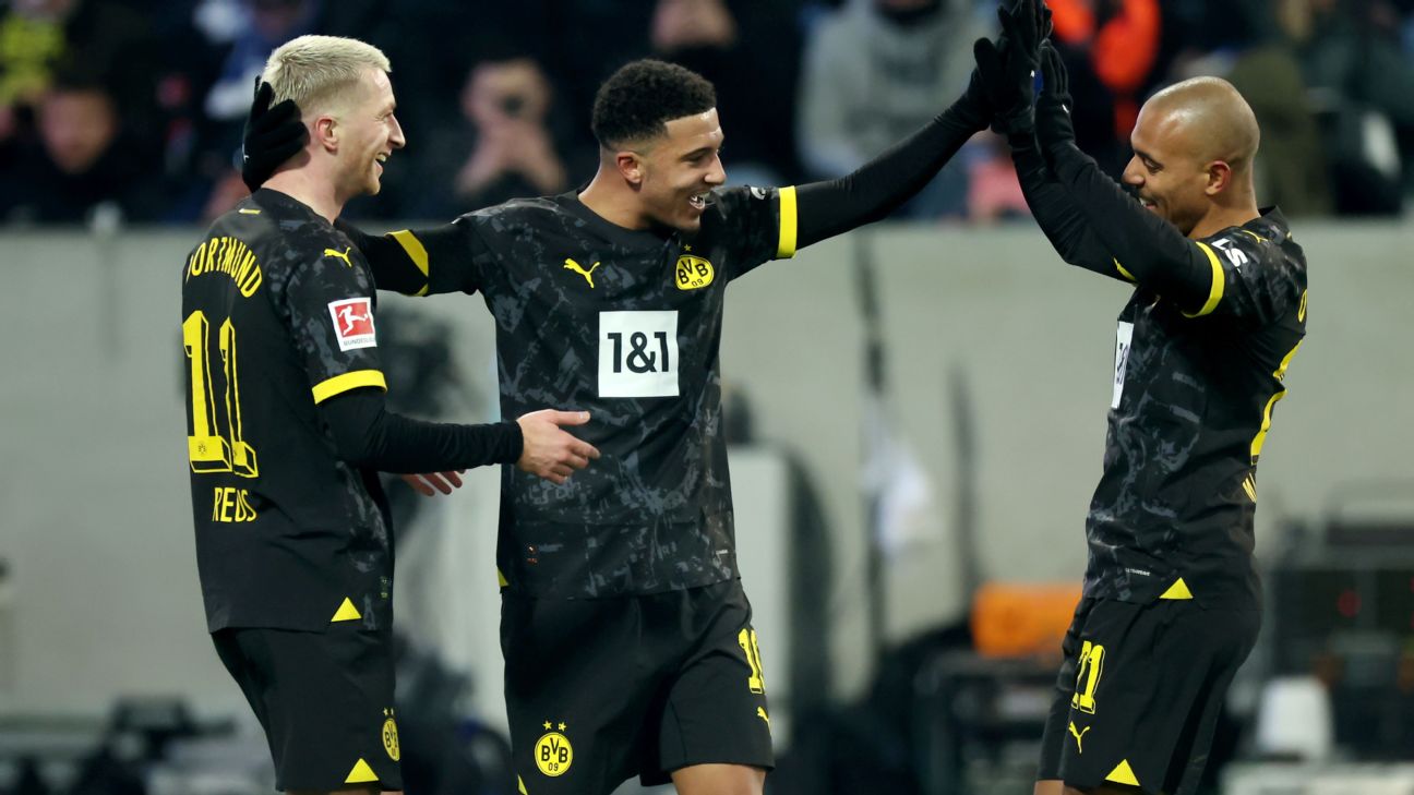 Sancho returns with assist in big Dortmund win