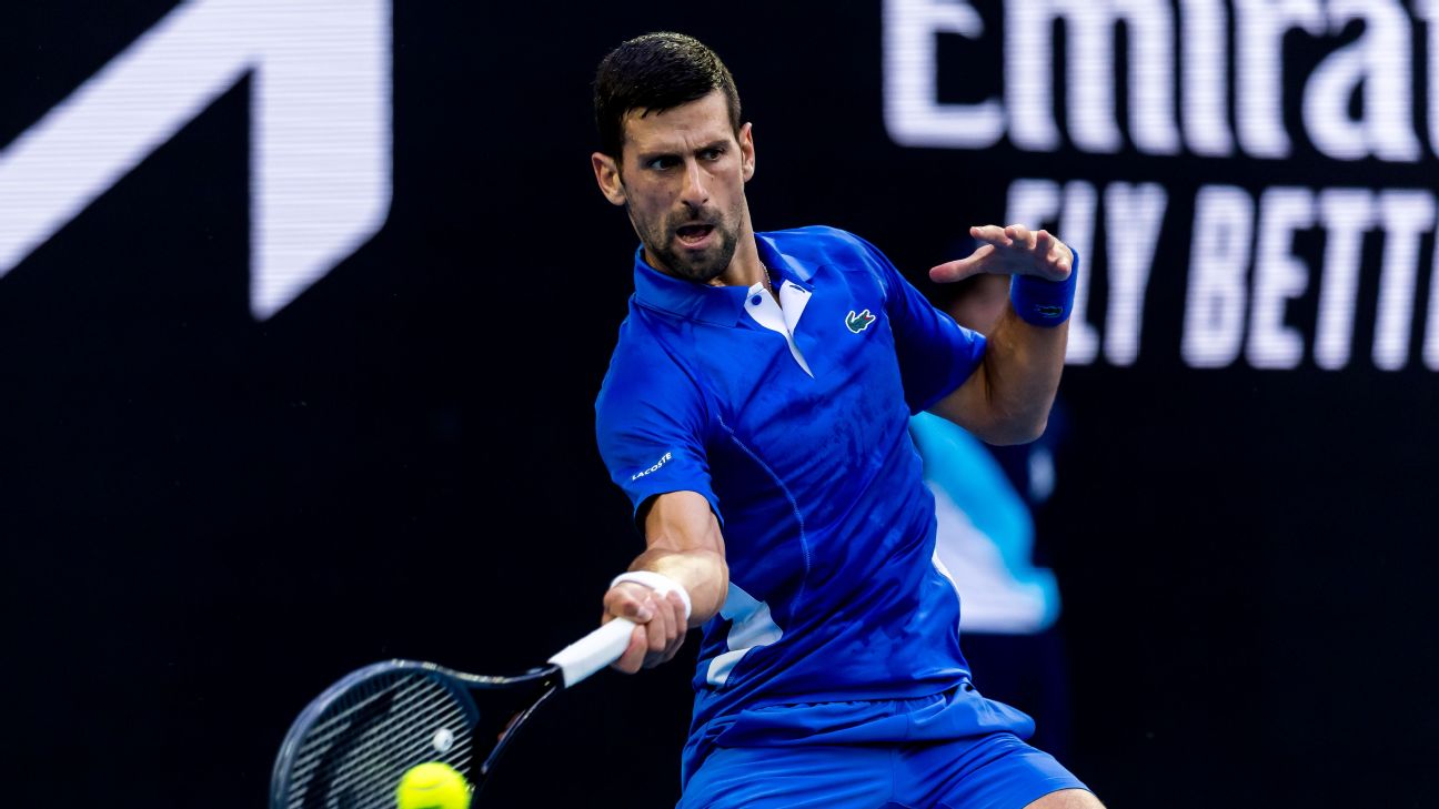 Djokovic survives early surprise at Aussie Open