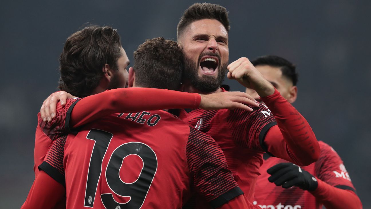 Giroud magic helps Milan secure win over Roma