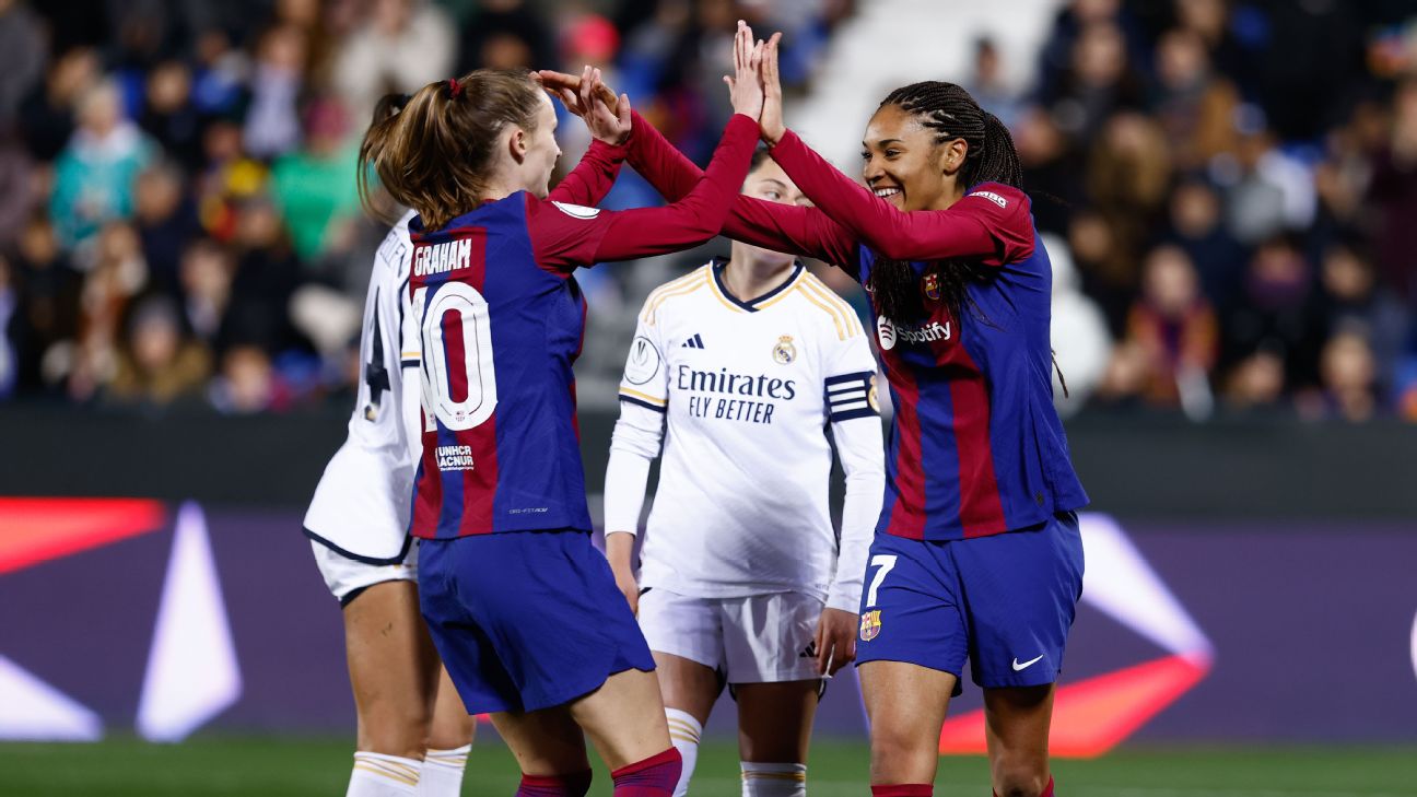 Barça rout Madrid in Supercopa Femenina semi