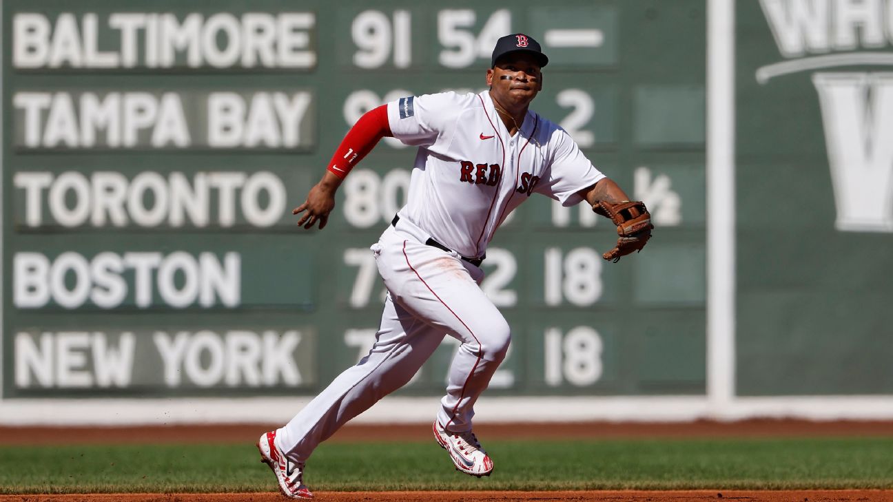 Red Sox’s Devers (shoulder) scratched from ASG