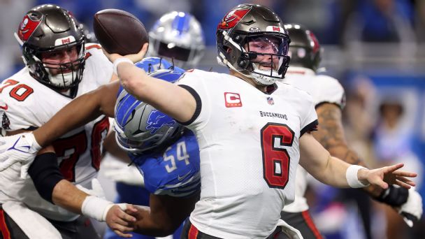 Baker Mayfield, Bucs close out first half with TD drive to tie it up against Detroit www.espn.com – TOP