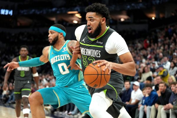 KAT scores T’wolves record 62 in loss to Hornets www.espn.com – TOP