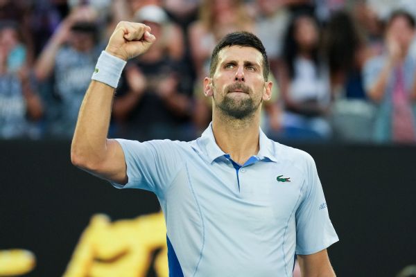 Djokovic outlasts Fritz, on to Aussie semis