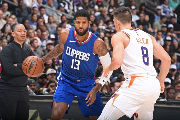 Clips star George still out, to miss Lakers game
