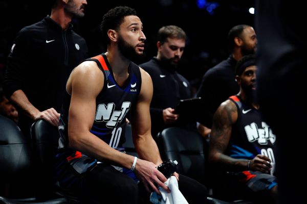 Nets' Simmons (knee) out vs. Suns, is day-to-day
